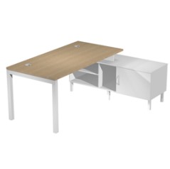 Scrivania mobile servizio portante desktop 120x80cm h72,5cm rovere AgorA'