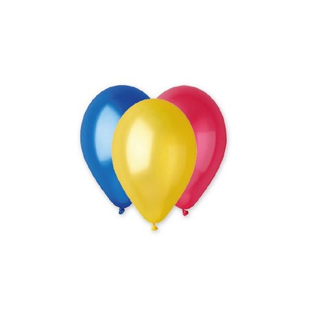 Busta 16 palloncini Ã˜26cm metal assortiti Big Party