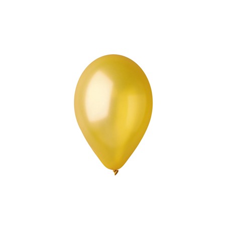 Busta 16 palloncini Ã˜26cm metal oro Big Party