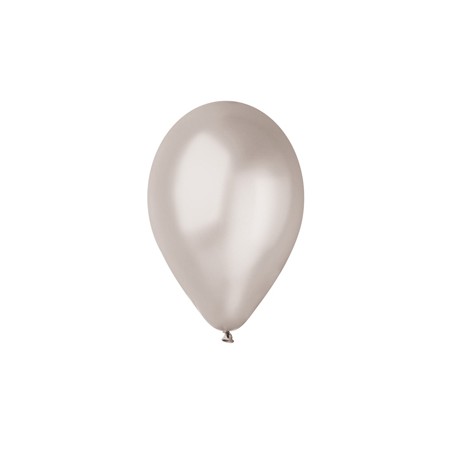 Busta 16 palloncini Ã˜26cm metal argento Big Party