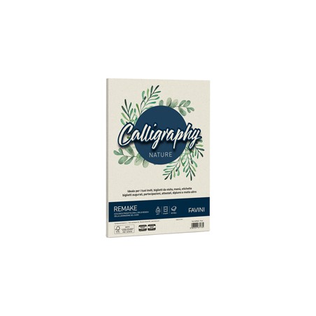 Carta Calligraphy Nature REMAKE A4 50fg 120gr perla FAVINI