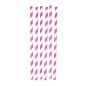 12 cannucce Stripes in carta fucsia/bianco Big Party