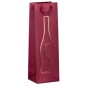 Shopper portabottglie c/manici in corda 12x37x9cm rosso Rex Sadoch