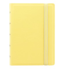 Notebook Pocket f.to 144x105mm a righe 56pag giallo limone similpelle Filofax