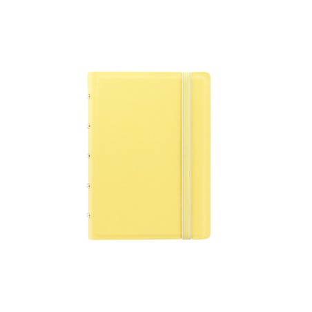 Notebook Pocket f.to 144x105mm a righe 56pag giallo limone similpelle Filofax