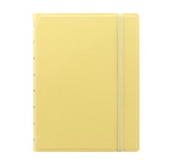 Notebook f.to A5 a righe 56 pag. giallo limone similpelle Filofax