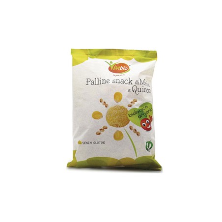 Palline snack di mais e quinoa 40gr Vivibio