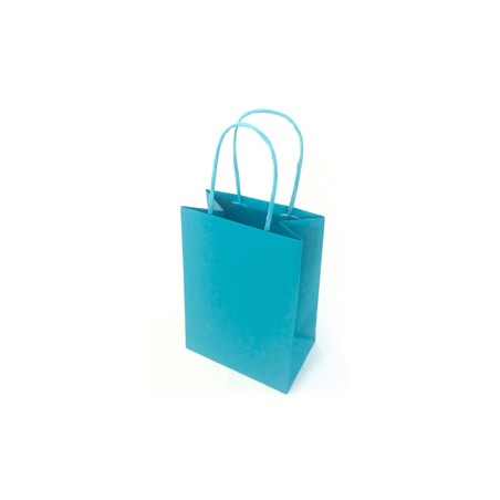 25 shoppers carta kraft 45x15x50cm twisted turchese