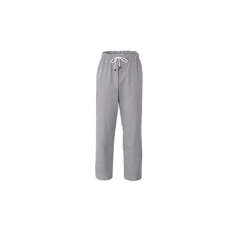 Pantalone da cuoco Plutone Tg. L bianco a quadretti neri