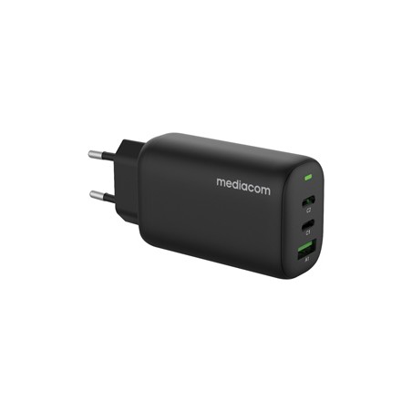 Caricatore da muro 65W porta USB Type-C bianco Mediacom