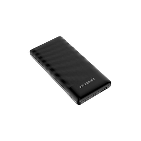 Powerbank ultrasottile Type-C da 10.000 mAh nero Mediacom