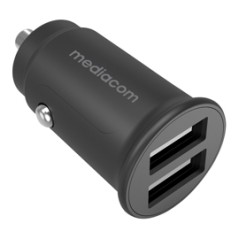 Alimentatore car charger con 2 porte USB - Mediacom