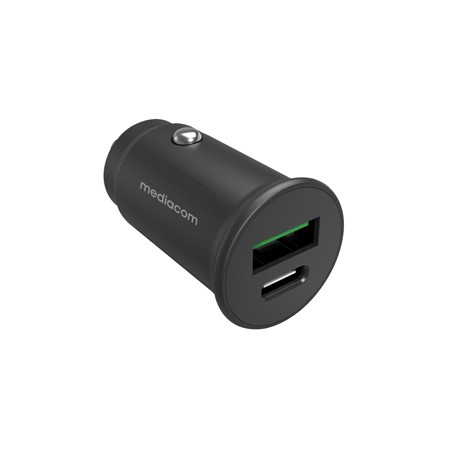 Alimentatore car charger con porte USB e USB Type-CB - Mediacom