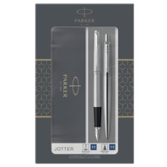 Gift Set DUO Jotter stainless steel CT sfera+stilografica M Parker