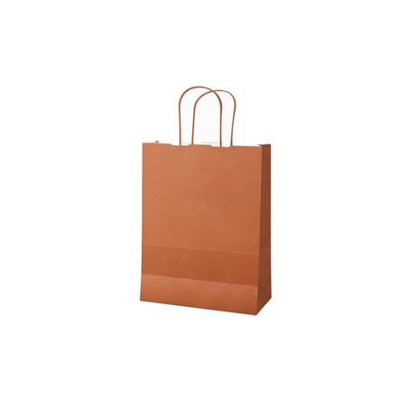 25 shoppers Twisted carta kraft 18x8x24cm terracotta Mainetti Bags