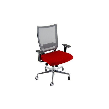 Poltrona semidirezionale Elite concept COTXL rosso/grigio c/bracc regolabili