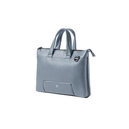 Borsa c/manici espandibile Gate Trended ecopelle dim.41x30x7cm azzurro InTempo