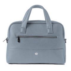 Borsa c/manici slim Gate Trended ecopelle dim.41x30x15cm azzurro InTempo