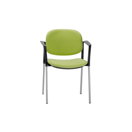 Poltroncina visitatore Step SPGSBR verde con braccioli inclusi