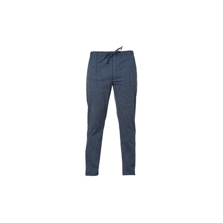 Pantalone da cuoco Enrico Tg. S gessato blu