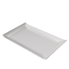 Piatto rettangolare in melamina bianco 23x14x2,6hcm Leone