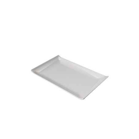 Piatto rettangolare in melamina bianco 23x14x2,6hcm Leone