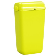 Cestino gettacarte Skin con coperchio 23 L giallo fluo