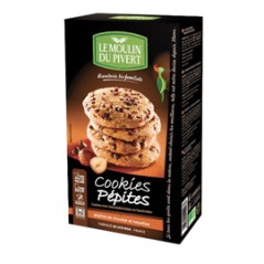 Confezione da 175gr cookies cioccolato e nocciola - Le moulin du privert