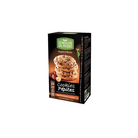 Confezione da 175gr cookies cioccolato e nocciola - Le moulin du privert