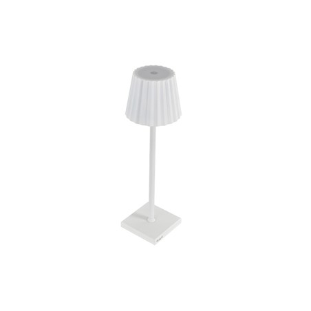 Lampada da tavolo a LED in alluminio e PMMA bianco