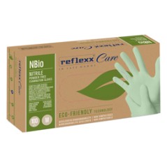 Conf 100 Guanti in nitrile bio tg M verde pastello Reflexx