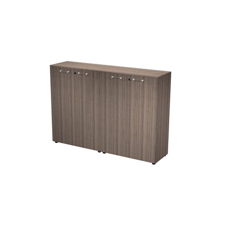 Coppia mobili medi con ante ELEGANCE 180x45,3x126,2Hcm Noce Toscano