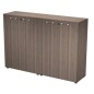 Coppia mobili medi con ante ELEGANCE 180x45,3x126,2Hcm Noce Toscano