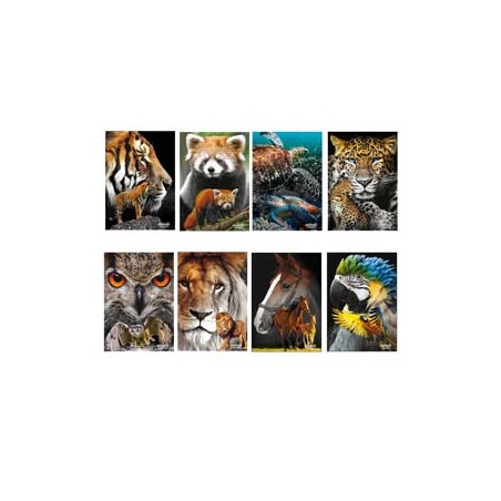 Maxiquaderno A4 20fg+1 80gr 10mm Animals 2023 Blasetti