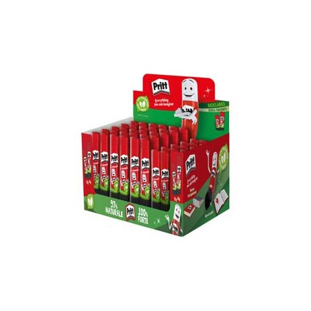 Display 24pz colla stick 22gr + 30pz colla stick 43gr Pritt