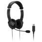 Cuffie Stereo con microfono e controllo del volume conness.USB-A -- Kensington