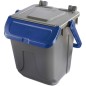 Contenitore portarifiuti Ecology 25Lt c/sportello e maniglione blu