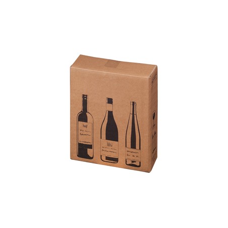 10 Scatole per tre bottiglie Wine Pack 30,5x10,8x36,8cm