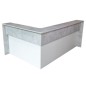 Modulo reception angolare c/scrivania 163x163x109cm bianco/cemento-Welcome in