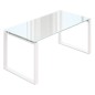 Scrivania direzionale 160X80cm cristallo/bianco - Swing 7020