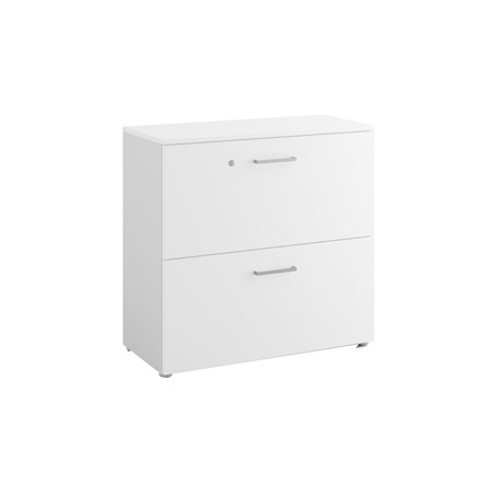 Armadio modulare con 2 classificatori 90x41,6cm - H86,9cm Top bianco - Filing