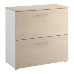 Armadio modulare con 2 classificatori 90x41,6cm - H86,9cm Top rovere - Filing