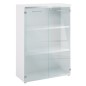 Armadio modulare con ante in vetro 90x41,6cm - H128,5cm Top bianco - Filing