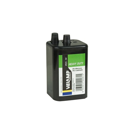 Batteria zinco carbone 6V per lampeggianti stradali Velamp