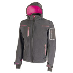 Softshell donna Space Lady grigio-fucsia Taglia S U-power