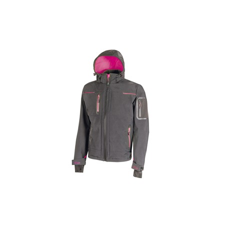 Softshell donna Space Lady grigio-fucsia Taglia S U-power