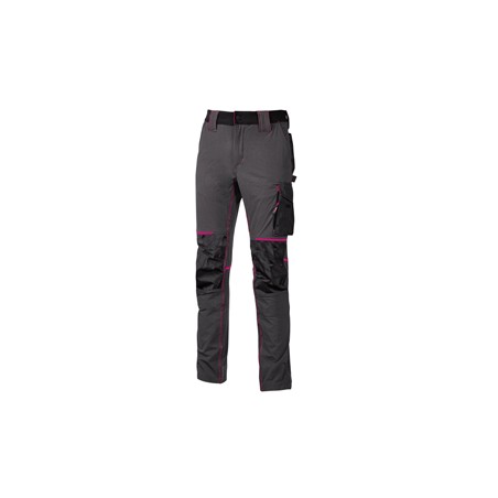 Pantaloni donna Atom Lady grigio-fucsia Taglia S U-power