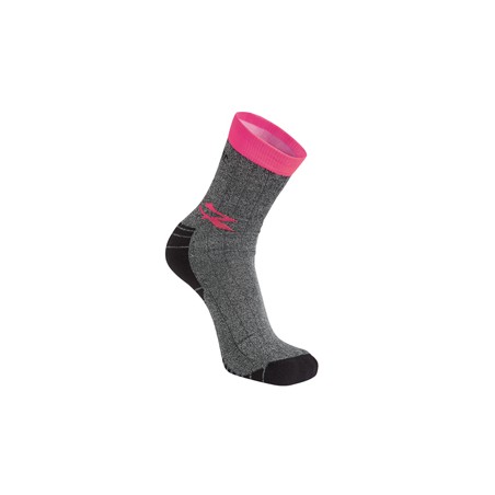 Pack 2 paia calze corte grigio/fucsia Tg. unica Giady U-Power