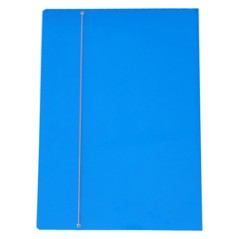 CARTELLINA C/ELASTICO CARTONE PLASTIFICATO 35X50CM AZZURRO 35EL