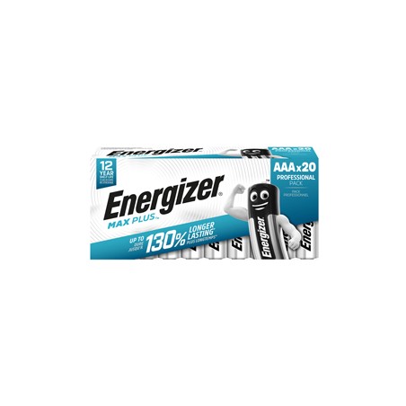 Blister da 20 Pile Alcaline Max Plus MiniStilo AAA E92 DP20 60/120-Energizer